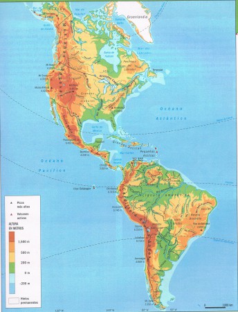 Mapa F sico De Am rica Geoelisa Mapa F sico De Am rica Geoelisa